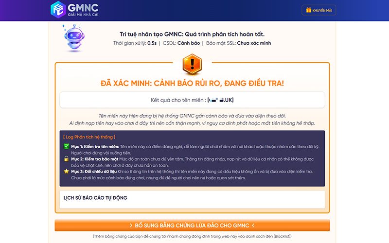 Bộ lọc GMNC: Soi site fake chỉ trong vài phút