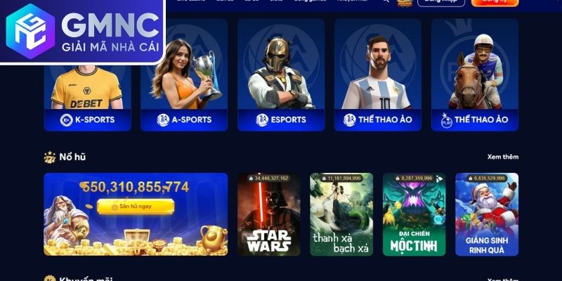 Những sảnh game nổi bật góp phần tạo nên thương hiệu DV88